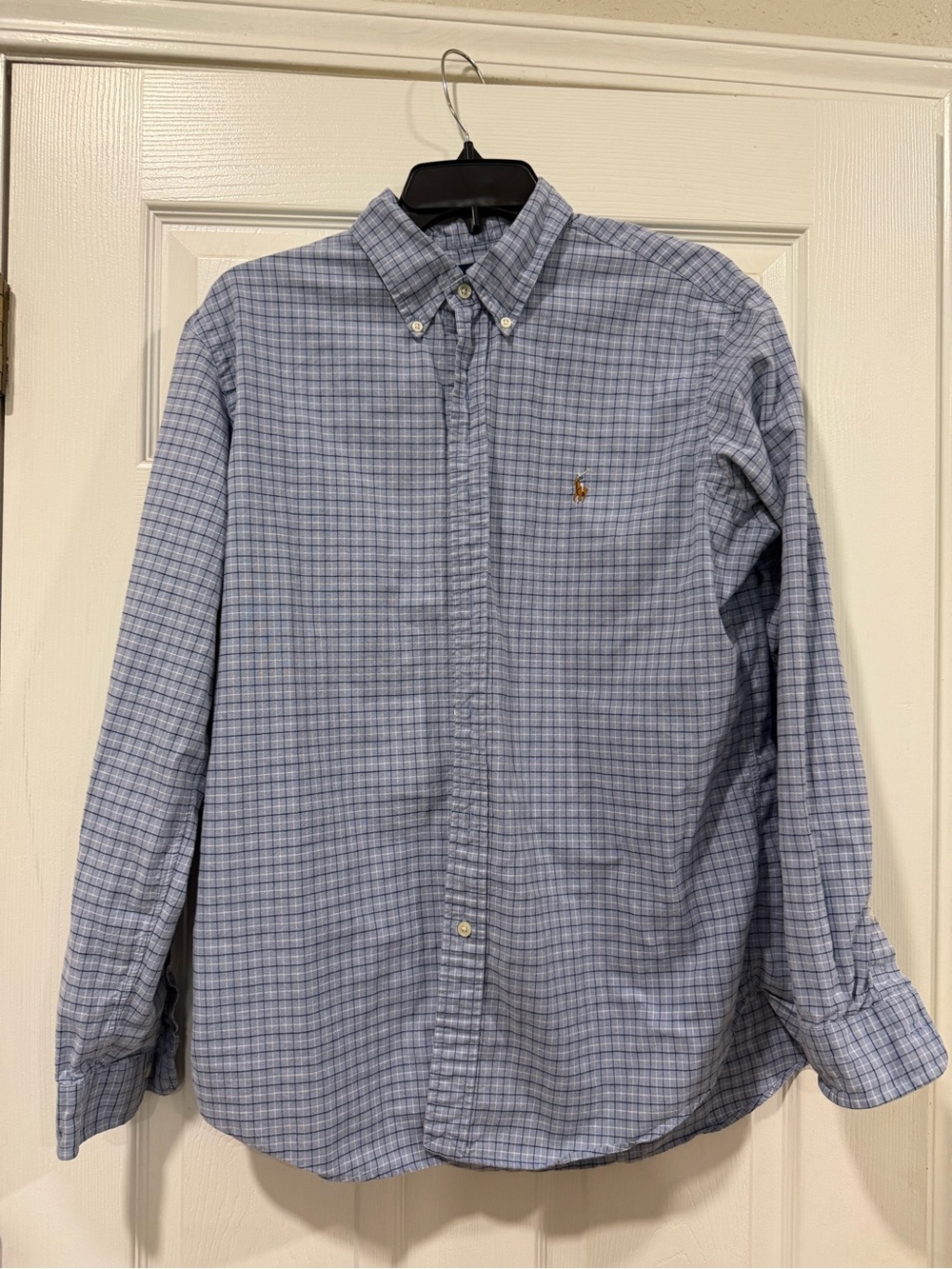 Ralph Lauren Light Blue Plaid Button-Down Shirt